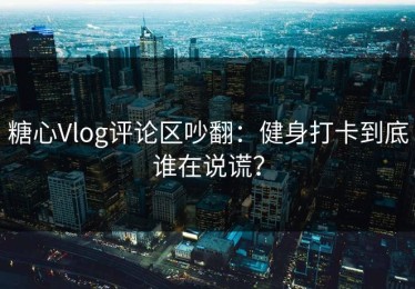 糖心Vlog评论区吵翻：健身打卡到底谁在说谎？