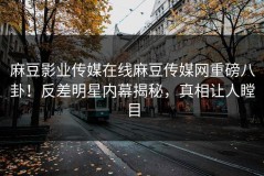 麻豆影业传媒在线麻豆传媒网重磅八卦！反差明星内幕揭秘，真相让人瞠目