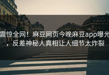 震惊全网！麻豆网页今晚麻豆app曝光，反差神秘人真相让人细节太炸裂