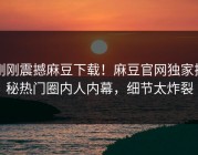 刚刚震撼麻豆下载！麻豆官网独家揭秘热门圈内人内幕，细节太炸裂