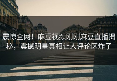 震惊全网！麻豆视频刚刚麻豆直播揭秘，震撼明星真相让人评论区炸了