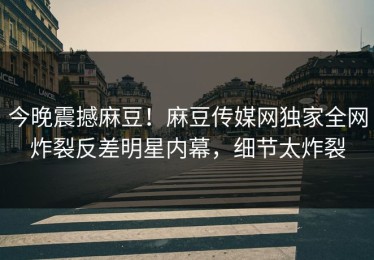 今晚震撼麻豆！麻豆传媒网独家全网炸裂反差明星内幕，细节太炸裂