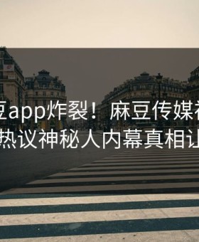 刚刚麻豆app炸裂！麻豆传媒视频点击揭秘，热议神秘人内幕真相让人瞠目