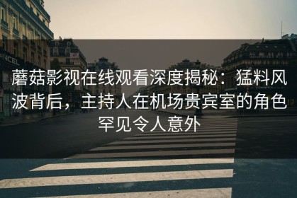 蘑菇影视在线观看深度揭秘：猛料风波背后，主持人在机场贵宾室的角色罕见令人意外