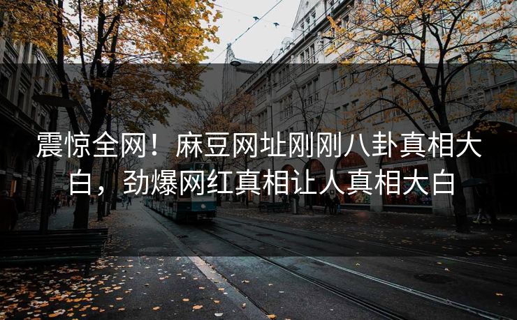 震惊全网！麻豆网址刚刚八卦真相大白，劲爆网红真相让人真相大白